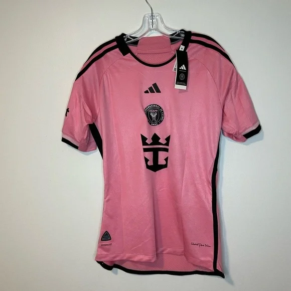 adidas Men Inter Miami CF Home Shirts Pink Soccer Football Tee Top Jersey sz M - Picture 4 of 5